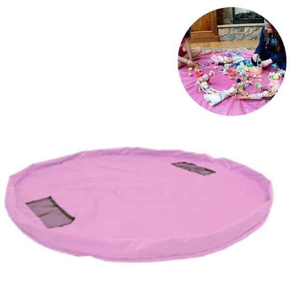 Børns legetøjskasse, legetøjsopbevaringsmåtte pink KLB