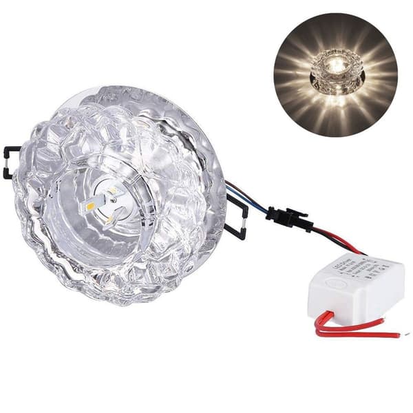 LED-loftlampe krystalglaslampe belysningsstil 2 KLB