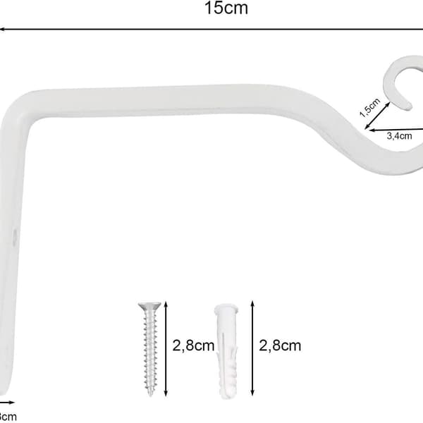 Kasviteline, amppeliteline, rautainen seinäteline, amppeli, seinä KLB-FF-