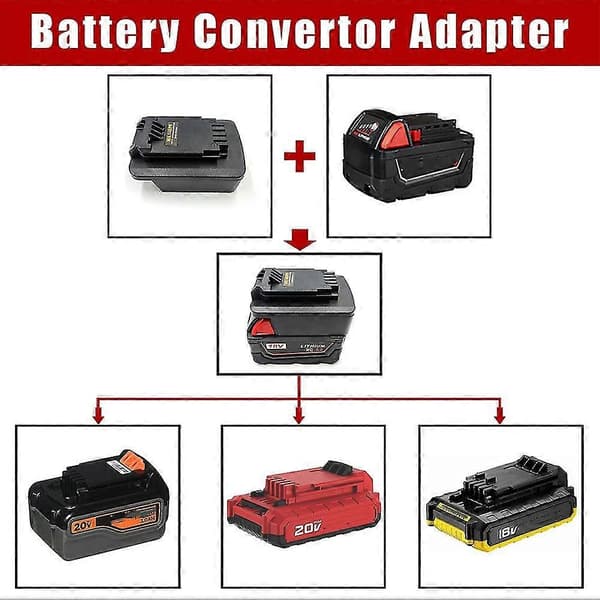 Mil18bps batterikonverteringsadapter til M18 18v lithiumbatteri til / 18v/20v lithiumbatteriværktøj C