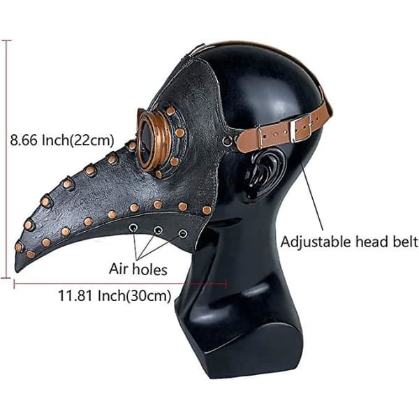 Pestdoktor Mask Kråkmask, Steampunk Näbbmask