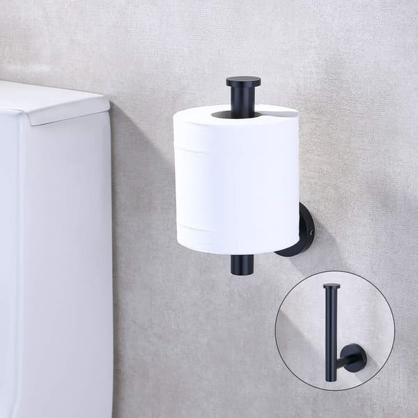 Toiletpapirholder i mat sort SUS304 rustfrit stål, moderne ro