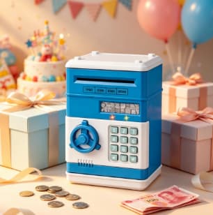 Elektronisk passord sparegris minibank safe boks med lys og lyd for barn