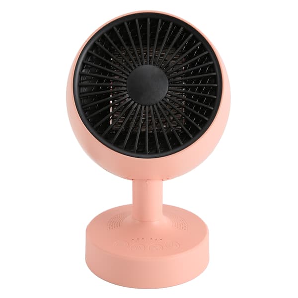 Portable Fan Heater Both Cold and Warm Use Adjustable Angle Mini Heater for Home Office Desk 100-240V Pink US Plug