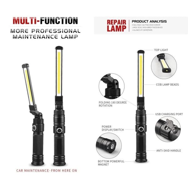 W552 280LM USB-genopladelig foldbar mobil håndlavet nødbelysning, størrelse: 13