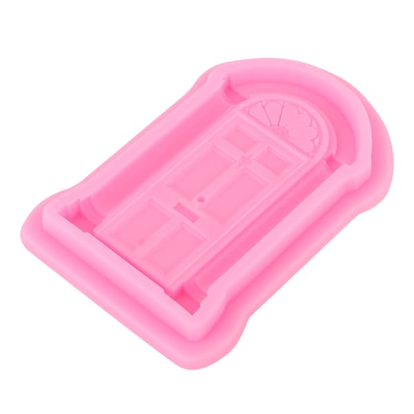 2pcs DIY Door Window Silicone Mold Cake Fondant Cookie Mold Decoration Baking Tool Pink