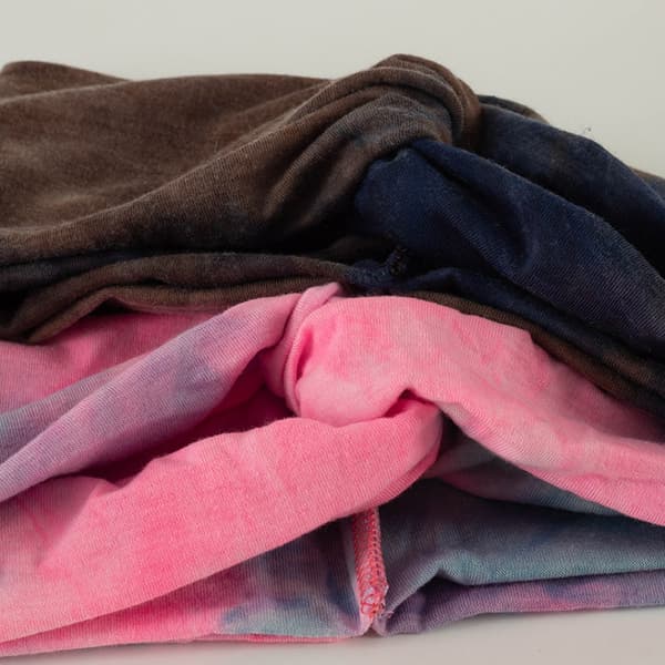 5-pakke bohemske elastiske sportshårbånd, tie-dye, brede