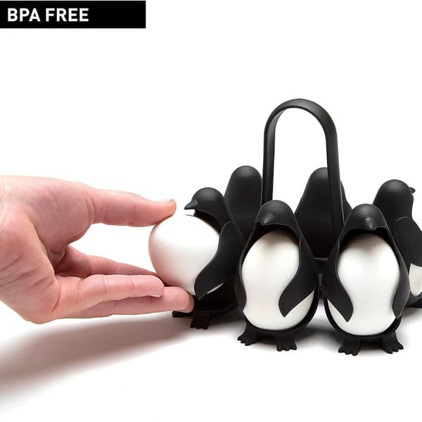 Three-in-one kitchen egg cooker 6 pieces. Egg storage rack penguin egg cooker KLB