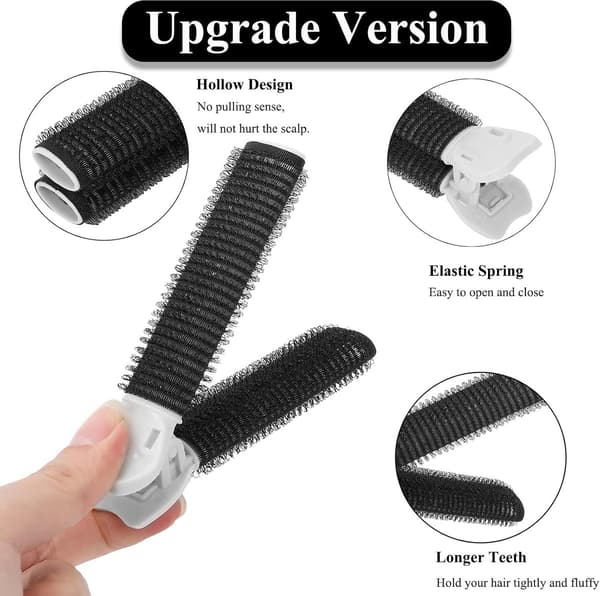 Volume Clips - 10 Pieces - Hair Clips - Hair Rollers - Heatless Curls - Curls Without Heat - Self-Adhesive Rollers - Fastening Clip - Rollers ...
