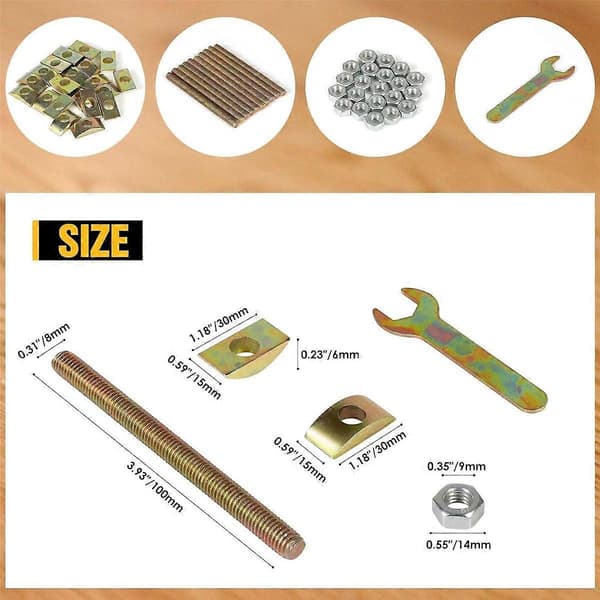 Countertop Connector, Table Fasteners, Joint Connector Draw Bolt Pack, Miter Draw Bolt Countertop Turner 10 PCS