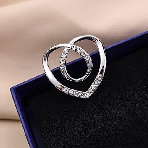 Sjalspænde, 2 stk. T-shirt Clips Rhinestone Perle Sjalspænder Ring Brochenåle til Kvinder Legering Rhinestone Silke Sing Spænde