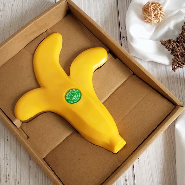 Bananformet dørstopper - Nyhet Morsom dørstopper Frukt