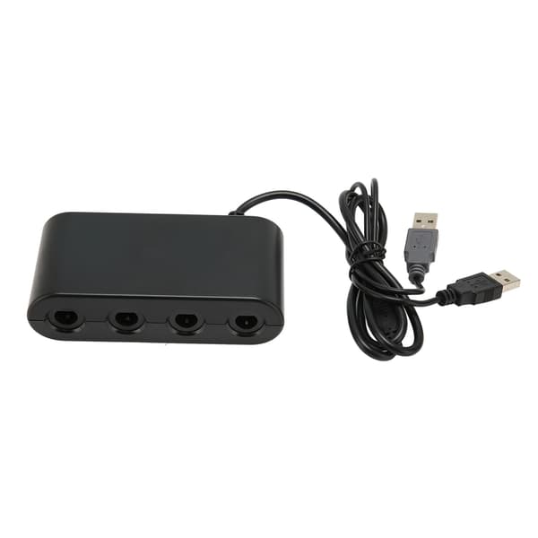 GC-kontrolleradapter 4 porter 3-i-1 spillkontrolleradapter med Turbo-funksjon for Switch for Wii U PC