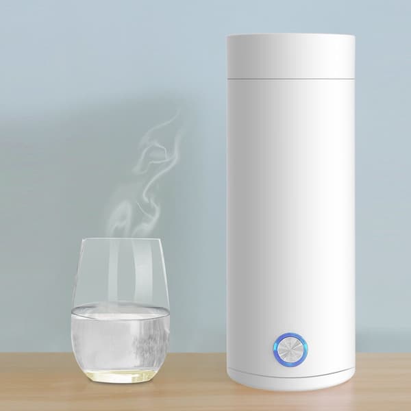 Travel Kettle, Portable Water Heater 400ml, 3 in 1 Mini Electric Kettle with Keep-Warm Function, White