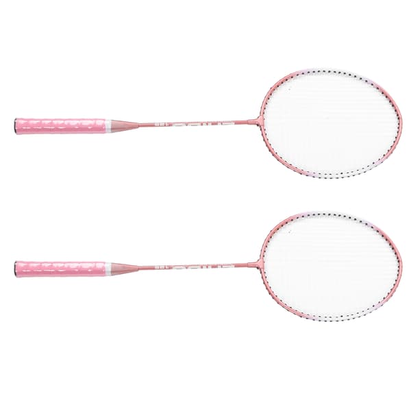 Rosa Profesjonelle Separate Badmintonracketer i Jernlegering for Nybegynnere Studenttrening