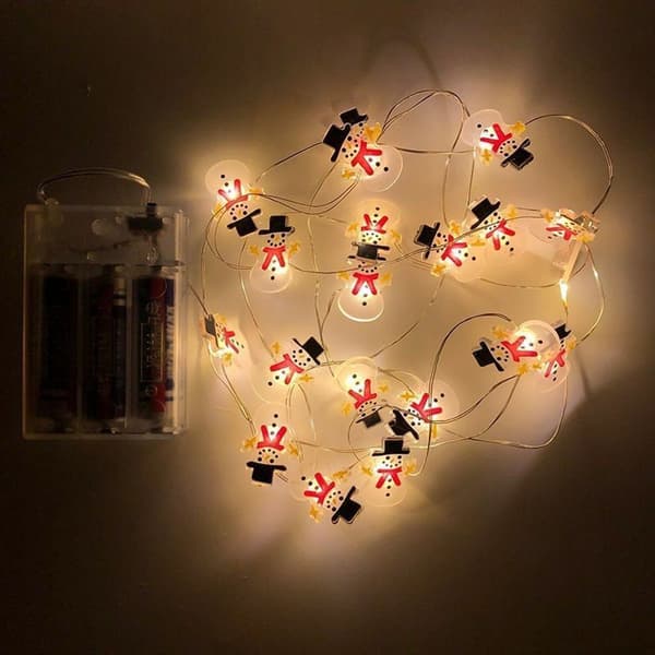Snowman Christmas Tree Decorations Santa LED Lights KLB