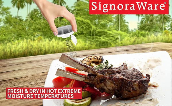 WARE Små Salt- och Pepparkar för Resor, Camping och Take Away - Låsbara - 40g, 2-pack, Svart/Vit white Small