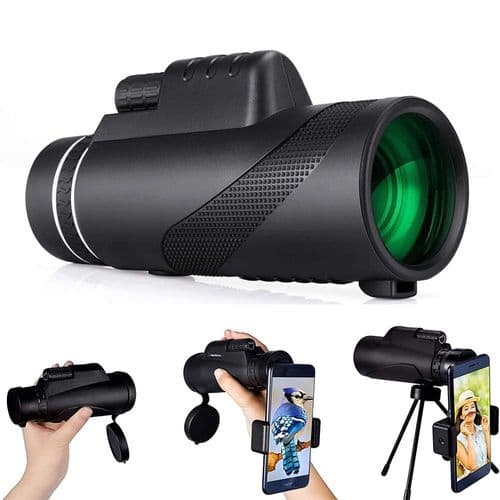 Monocular Telescope, 40 x 60 High-Performance HD Monocular with Smartphone Holder