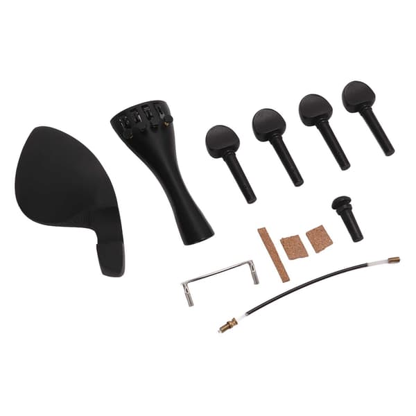 Violin Fiddle Tilbehørssæt Reservedele Metal Træ til 4/4 Størrelse Musikinstrument
