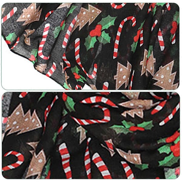 Lättviktig julscarf, elegant damscarf, perfekt accessoar för fester och kvällar.