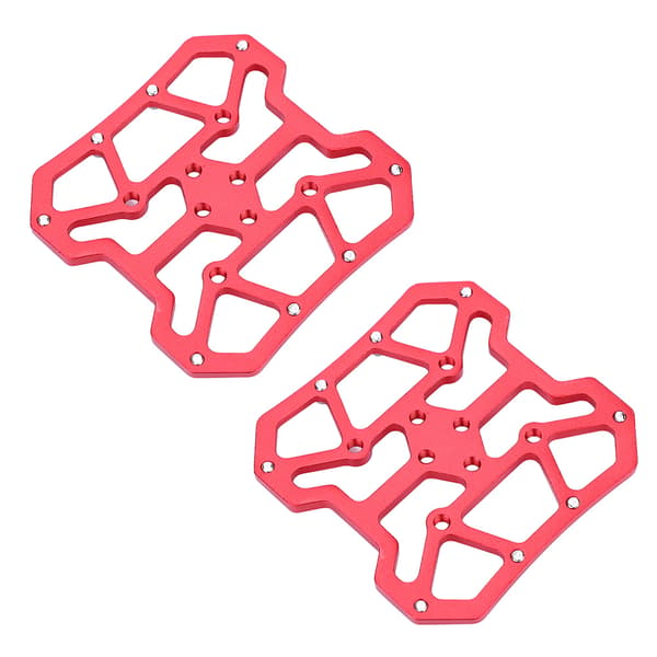 1 par aluminiumlegering sykkel Clipless Pedal plattformadaptere for SPD (rød)