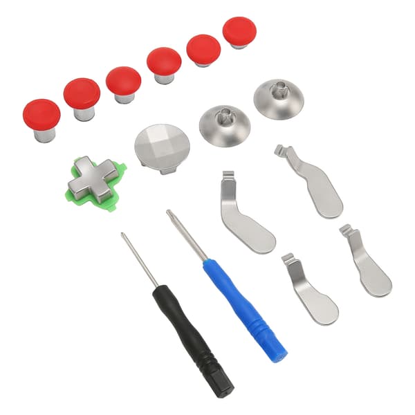 Handle Metal Key Paddle Set Professional Aluminum Alloy Replacement Control Key Paddle Kit for PS4 Red