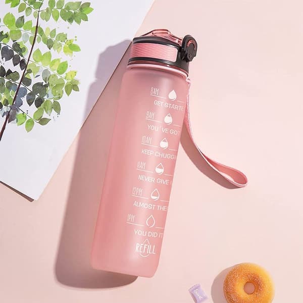1000 ml Motivational Water Bottle, Powder KLB