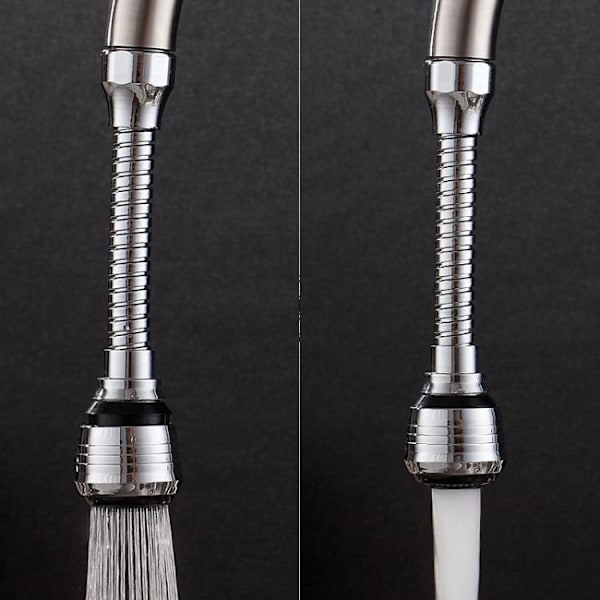 Faucet Nozzle - 360° Rotating Kitchen Faucet Adapter - Flexible Silver Silver Silver Silver Silver