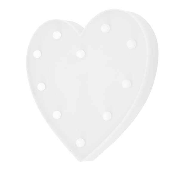 Heart-shaped night light, LED, cute, battery-powered, warm KLB