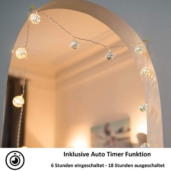 CozyHome Moroccan LED String Lights - 5 meters, with mains plug or battery KLB