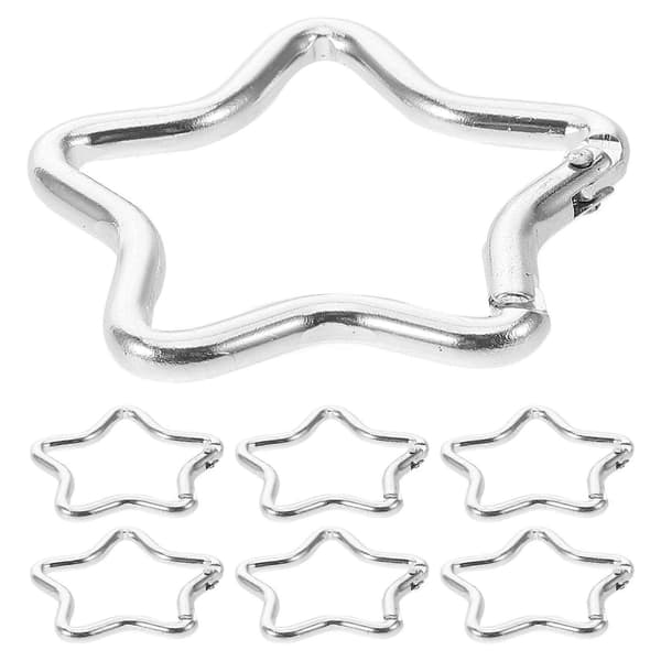 10 stjärnformade karbinhakar bärbara nyckelringar lätt aluminiumlegering för nycklar väskor utomhusbruk