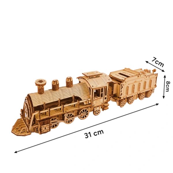 3D Puslespil Damplokomotiv - Træ