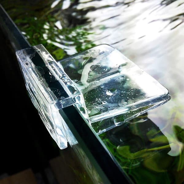 8 glaslockklämmor, universellt stöd för akvarium utan kant (transparent) (8 mm)
