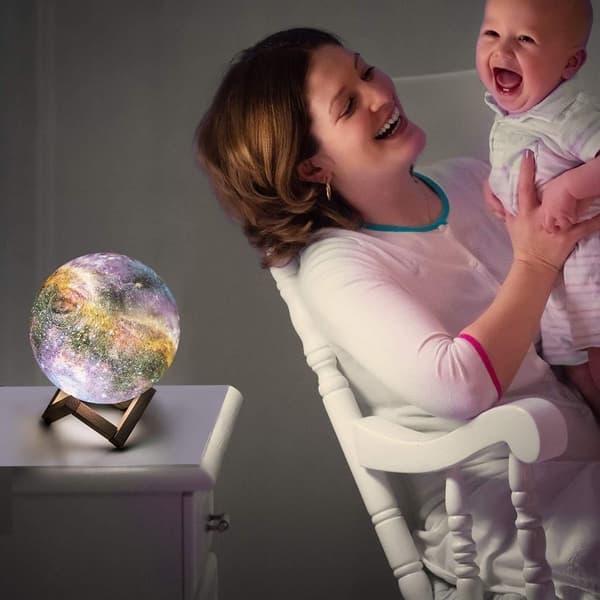 12 cm Moon Lamp with Remote Control, Starry Sky Decorative Light 3D Moon Art LED KLB