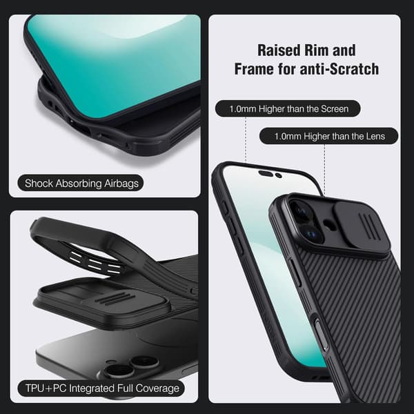 Cover til iPhone 17, Sort