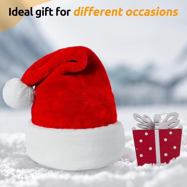 2-pack Santa Hat for Adults, Red Plush Christmas Decoration - 45*32cm