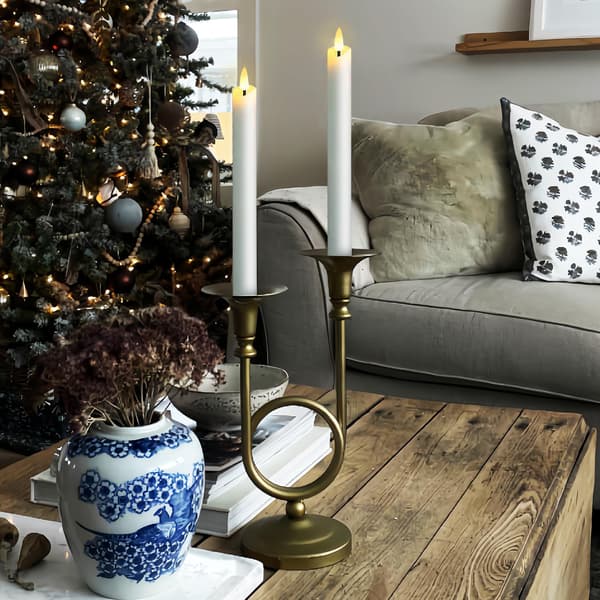 Flameless White Taper Candles with Flicker, Timer and 10-Key Remote Control, Battery Operated LED Warm 3D Wick Candles Window white white white