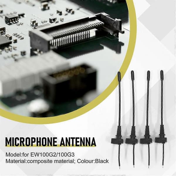 4 stk. mikrofonantenne egnet til Sennheiser EW100G2/100G3 trådløs mikrofon bodypack reparation M