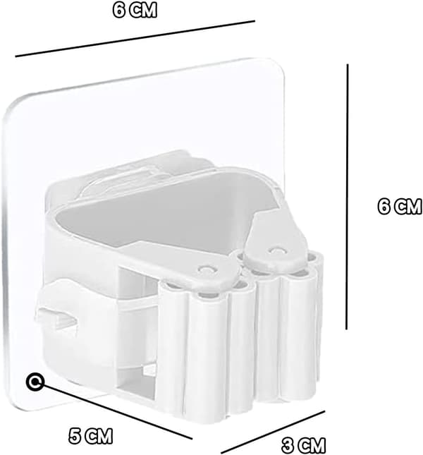 Wall Mounted Mop Holder, Wall Mounted Broom Hook, Wall Mounted Broom Storage, Drill-Free Wall Mounted Mop Holder, Suitable for Kitchen