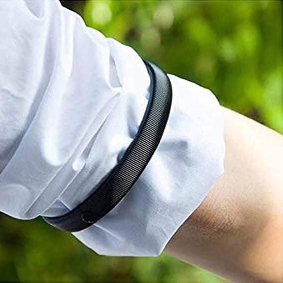 1 par sklisikre skjorteermholdere i metall, elastiske strømpebånd, elastiske armbånd