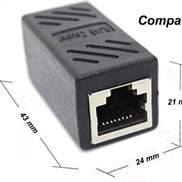 RJ45-kobling Ethernet-kabel forlængelsespakke med 2