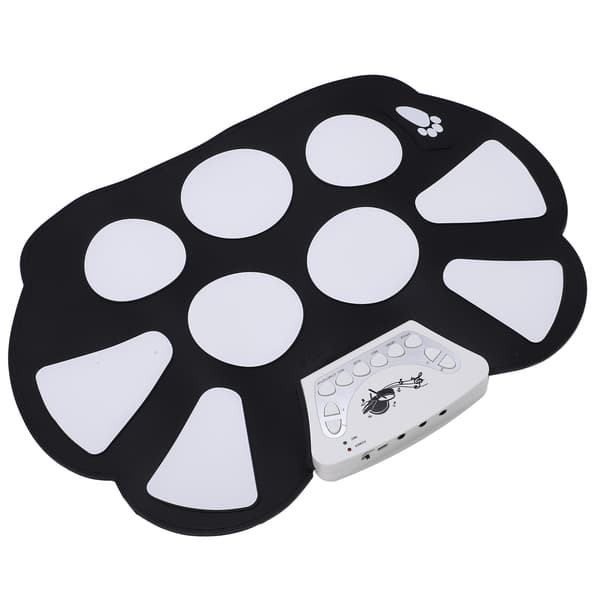 Roll Up Drum Set 9 Pads Portable Electronic Drum Kit Drums Practice Pad for Beginners Kids