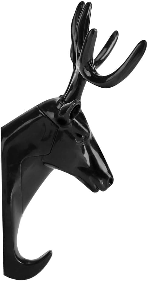 Black, Clothes Hook Animal Hook Clothes Rack Key Holder Wall Shelf