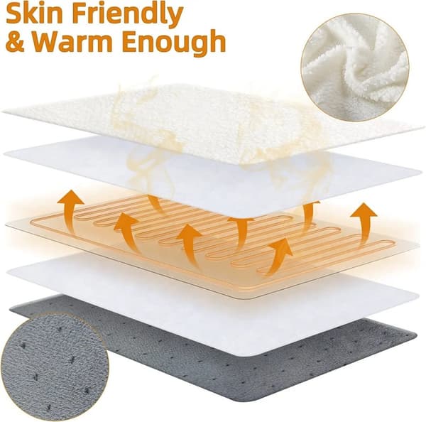 Foot warmer, foot warming blanket, soft and washable inner lining, automatic shut-off, overheating protection