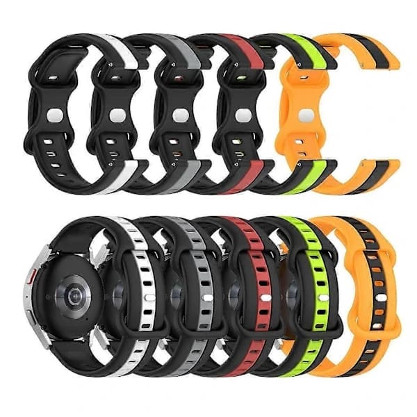 Quick Release Watch Strap Soft Band for Watch 3/Gear S3 Classic 22mm Black Red [XJ]