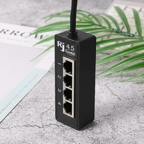 Ryra Rj45 1 han til 4 hun Lan Ethernet-stik 2/3 port splitter Ethernet