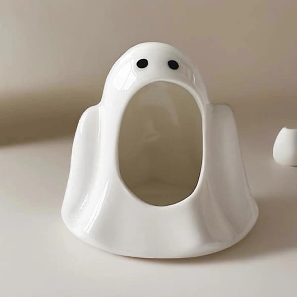 2025 Halloween Ceramic Ghost Candlestick Funny Cute Halloween Gift Candle Aromatherapy Decoration