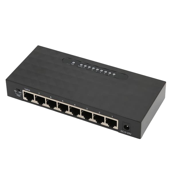 Network Switch Gigabit 1000Mps 8 Ports Self-Adapting Switch Ethernet Adapter for Office Home 100 to 240V EU Plug