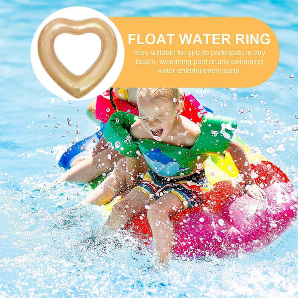 Hjerteformet badering pool float ring oppustelig badering flydelegetøj