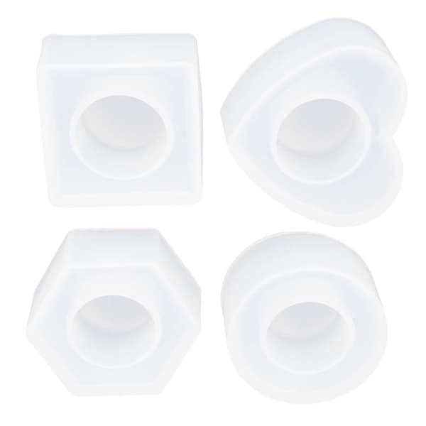 Kristall Epoxy Förvaringslåda Form DIY Hexagonal Rund Fyrkantig Servettring Spänne Silikonform
